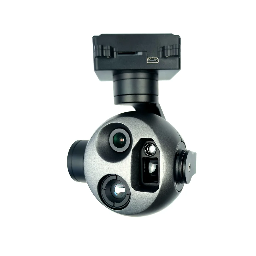 Mini Series KHP290G609L11 Three Sensor Day Light+ 640x512 Thermal+ 1100m Rangefinder Gimbal Camera For Industry