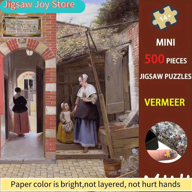 

Mini Puzzle of Johannes Vermeer, Measuring 15X10 Inches, Made from Premium Paper. A Perfect Christmas Gift for Art Enthusiast