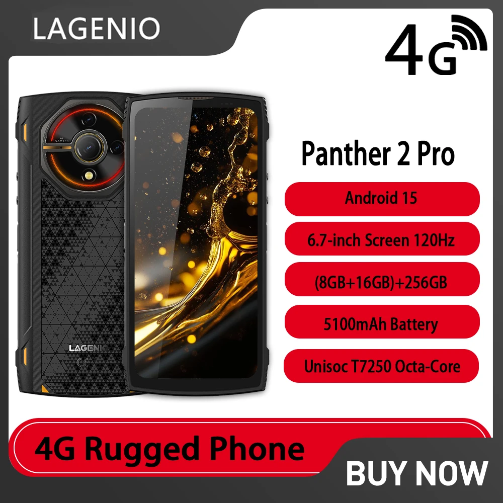 �y�Z�[�����zNEW LAGENIO Panther 2 Pro 4G�^�t�l�X�X�}�z Android 15 8GB+256GB �g�ѓd�b 50MP 5150mAh 6.7�C���` HD Unisoc T7250 �I�N�^�R�A NFC OGT