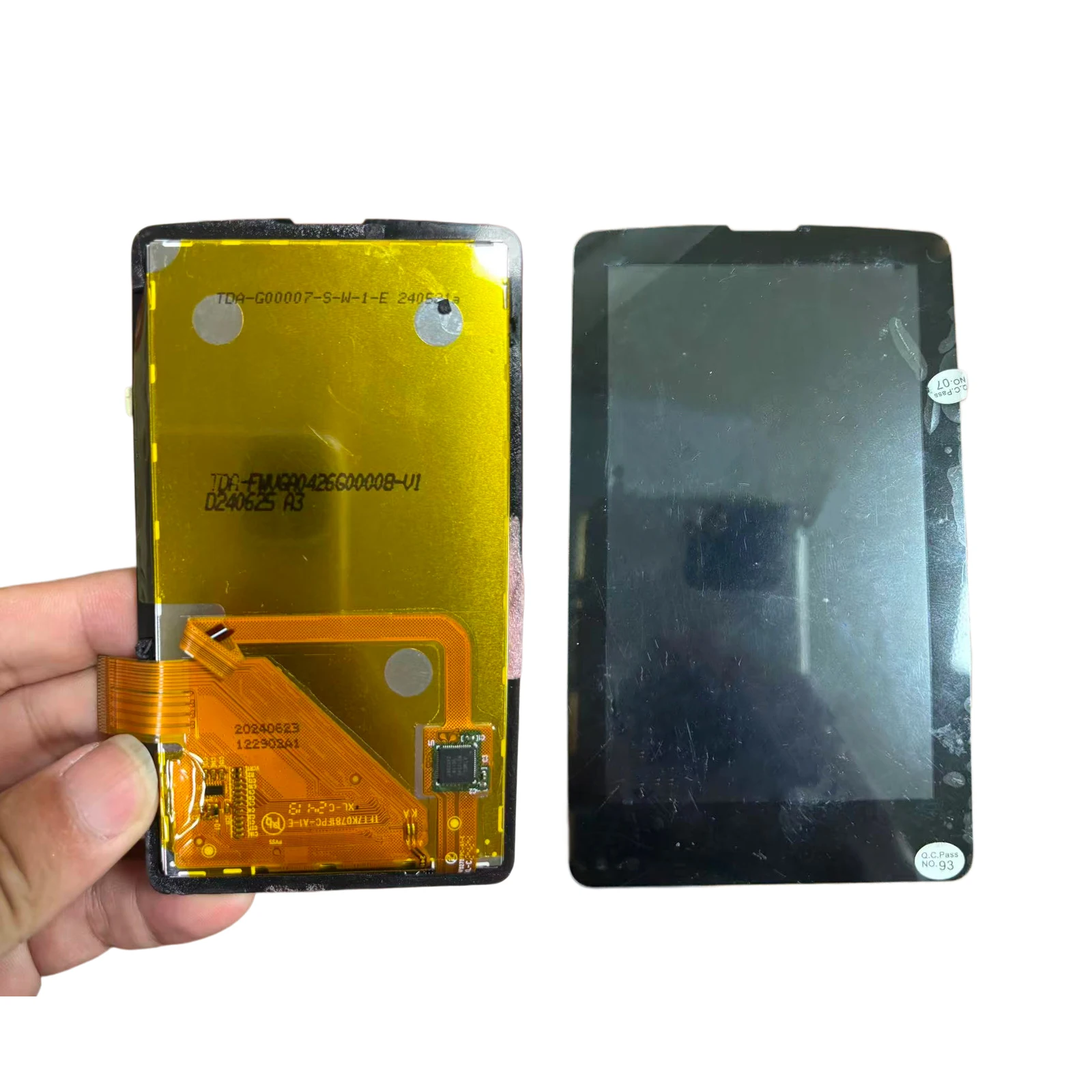 LCD Screen Display Assembly TFT7K0781FPC-A1-E TDA-G00007-S-W-1-E for Bicycle GPS Computer Speedometer Replacement Repair