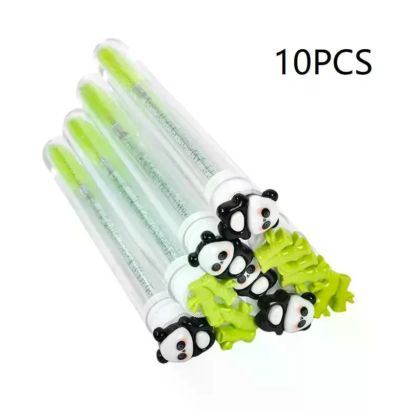 1/10 قطعة فرشاة لاش رمش فرش لملحقات رمش Spoolies تنظيف عصي الماسكارا أنبوب الباندا الخيزران أنبوب ماسكارا