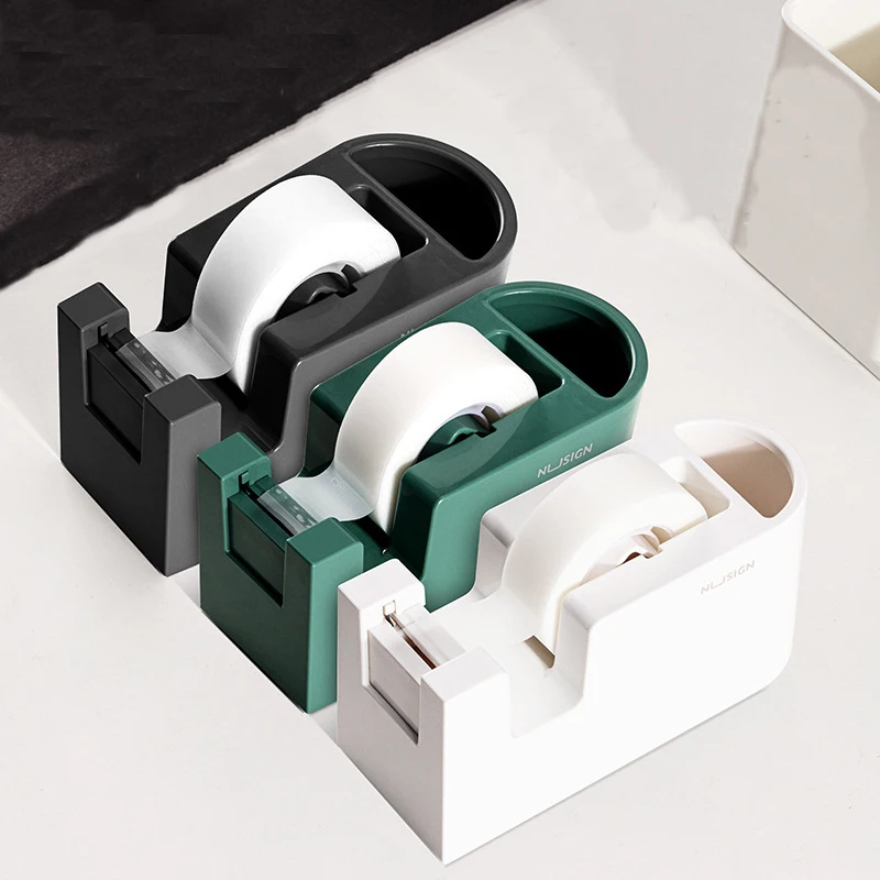 Desktop Tape Dispenser Non-Skid Base Auto-Hide Cutting Head Safety Tape Holder For Stationery Supplies 테이프커터