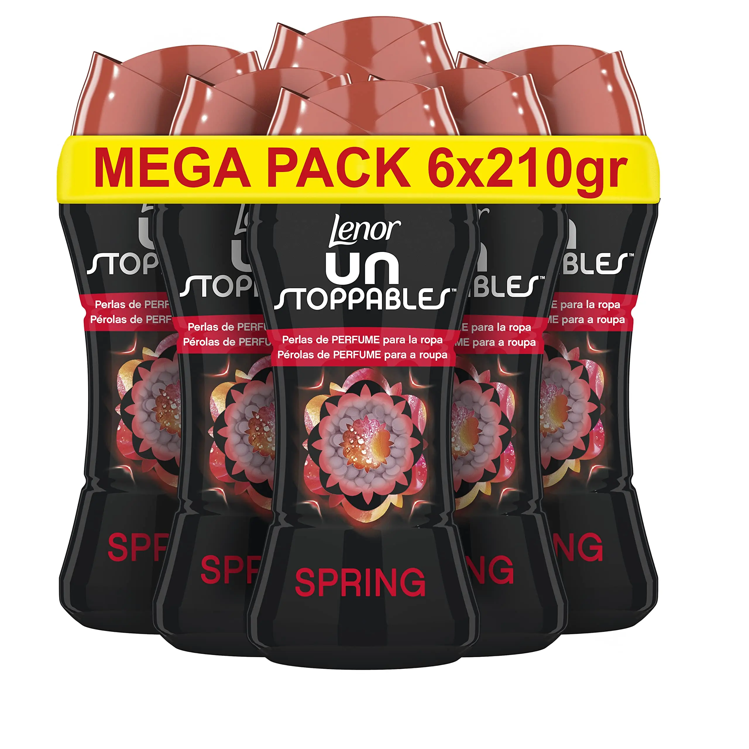 لينور، عطر ملابس لا توقف لؤلؤي، 90 عطر ربيعي مغسول، قطعة واحدة (عبوة من 6 قطع)