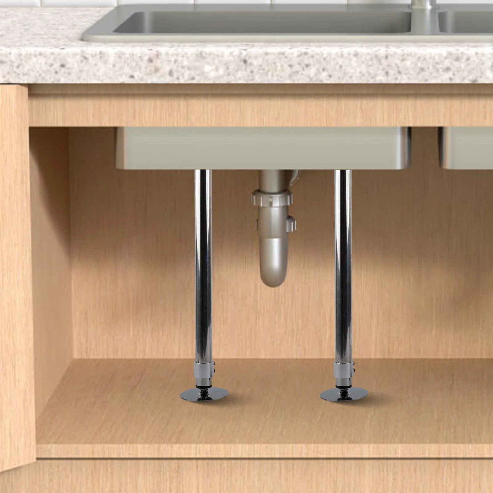

Undermount Sink Support System 2Pcs Adjustable Stainless Steel Brackets Perfect for Kitchen and Bathroom Applications