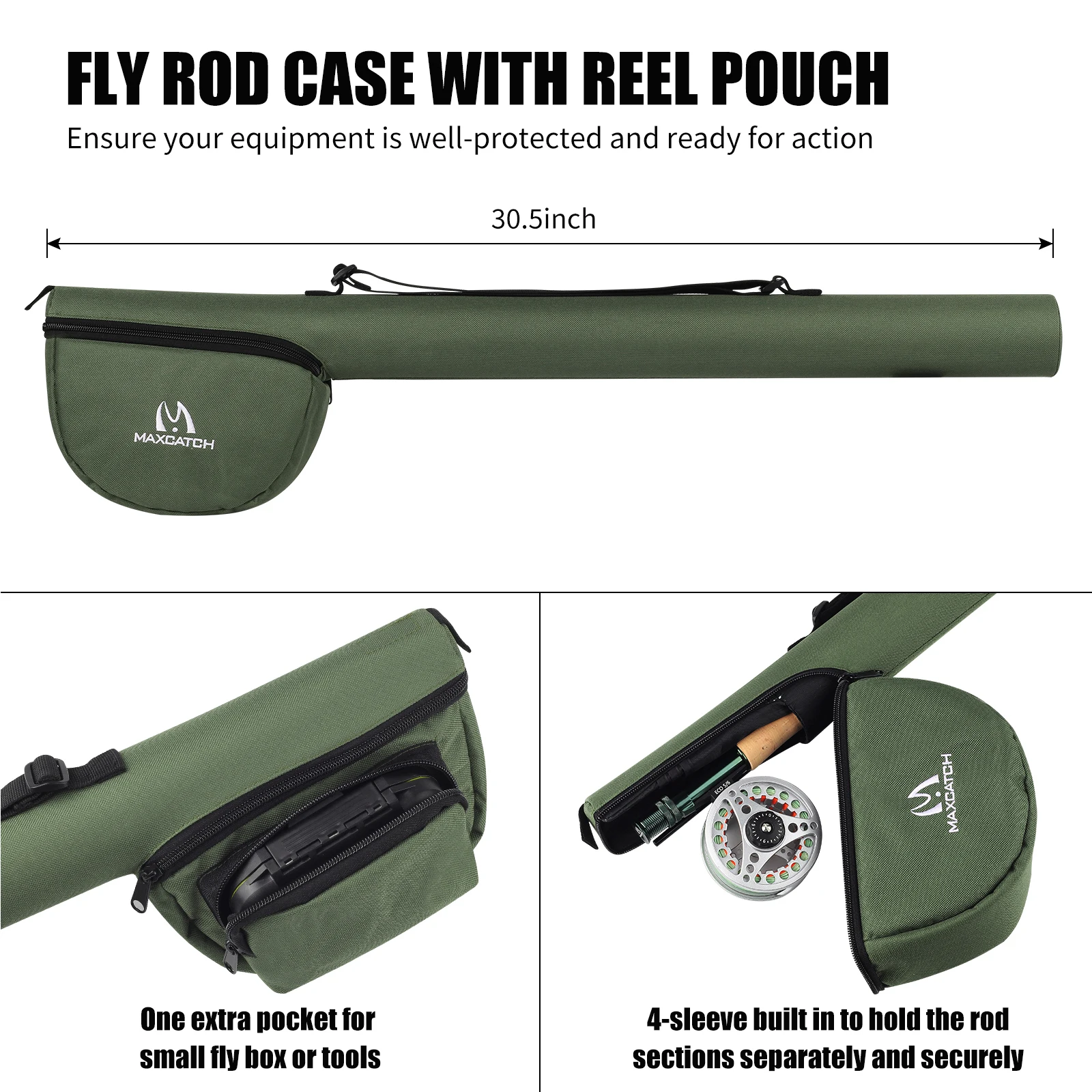 Maximumcatch 3-8WT Fly Fishing Rod And Reel Combo Set 8\'6\'\'/9\' Medium-fast Fly Rod Pre-spooled Fly Reel & Line &Triangle Tube