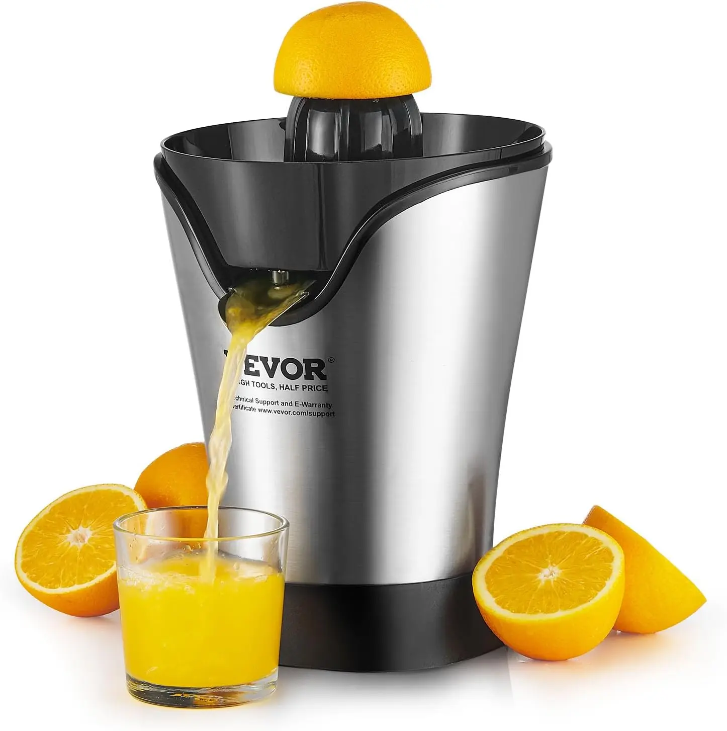 Electric Citrus Juicer, One Fits All Stainless Steel Orange Juice Squeezer, Easy Use Orange Juice Extractor Lemon Juicer