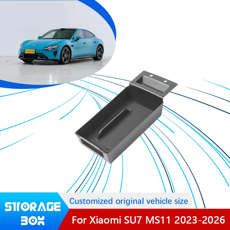 

For Xiaomi SU7 MS11 2023 2024 2025 2026 Indoor Central Upper Layer Console Car Armrest Storage Box Holder Interior Accessories