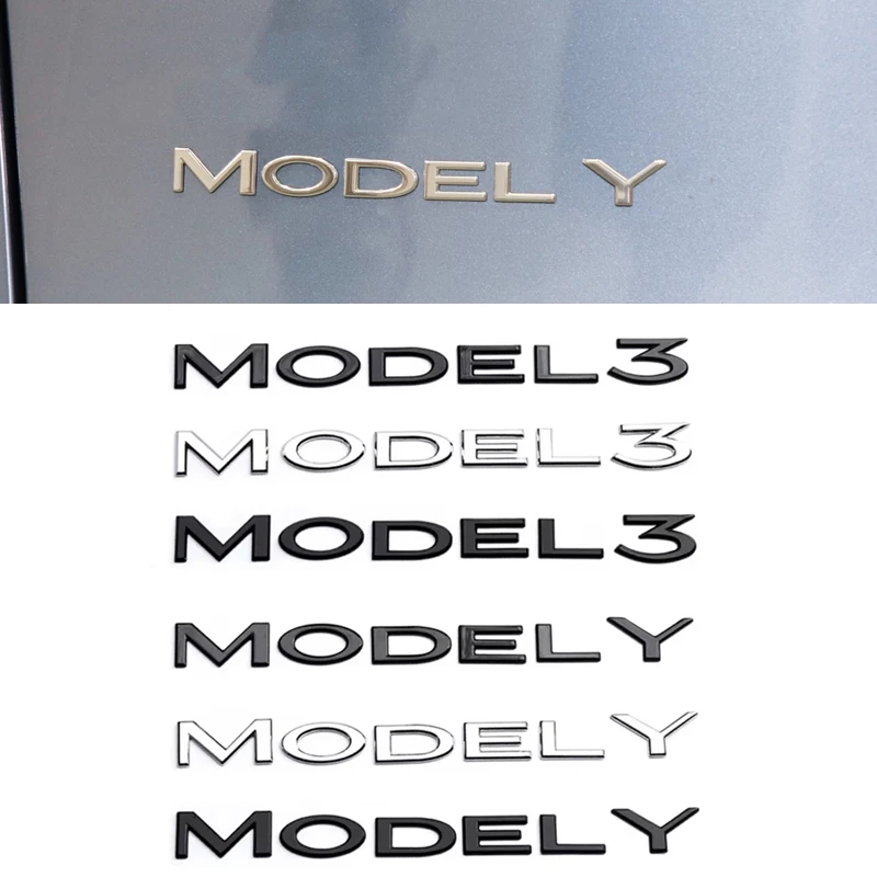 

TESLA emblem ABS Letters Logo For Tesla MODEL 3 Y Car Rear Tailgate Trunk Emblem Badge Decal Stickers Auto Styling Accessories