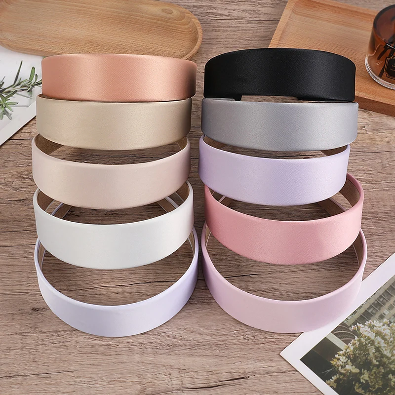 New Simple Hair Bands Girls Solid Color Headbands Vintage Wide Hair Hoop Headwear Ladies Hairbands Hair Accessories for Women