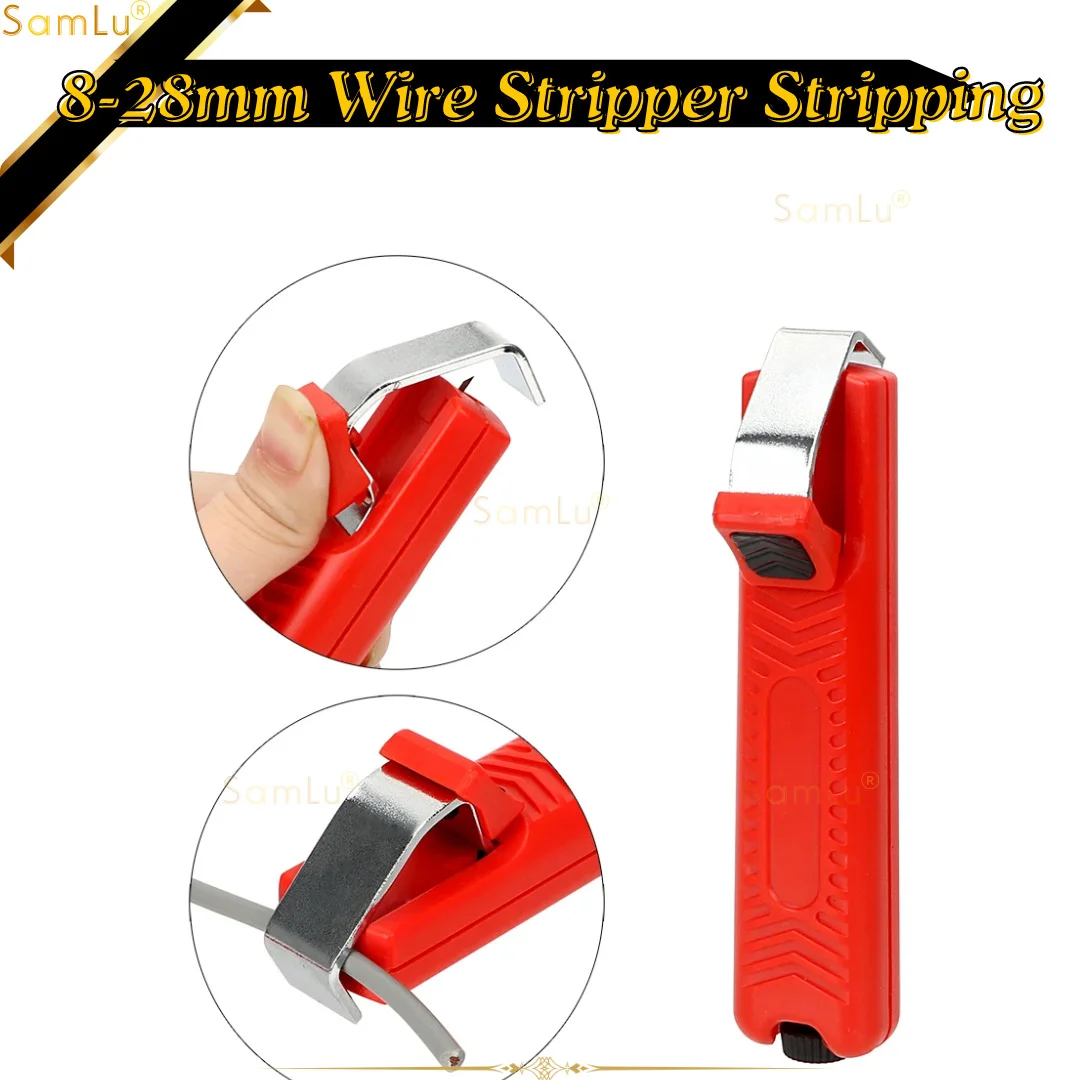 

8-28mm Wire Stripper Stripping Round Cable Insulation Cutter Plier Crimping Tool for Rubber Cable Electric Hand Tools