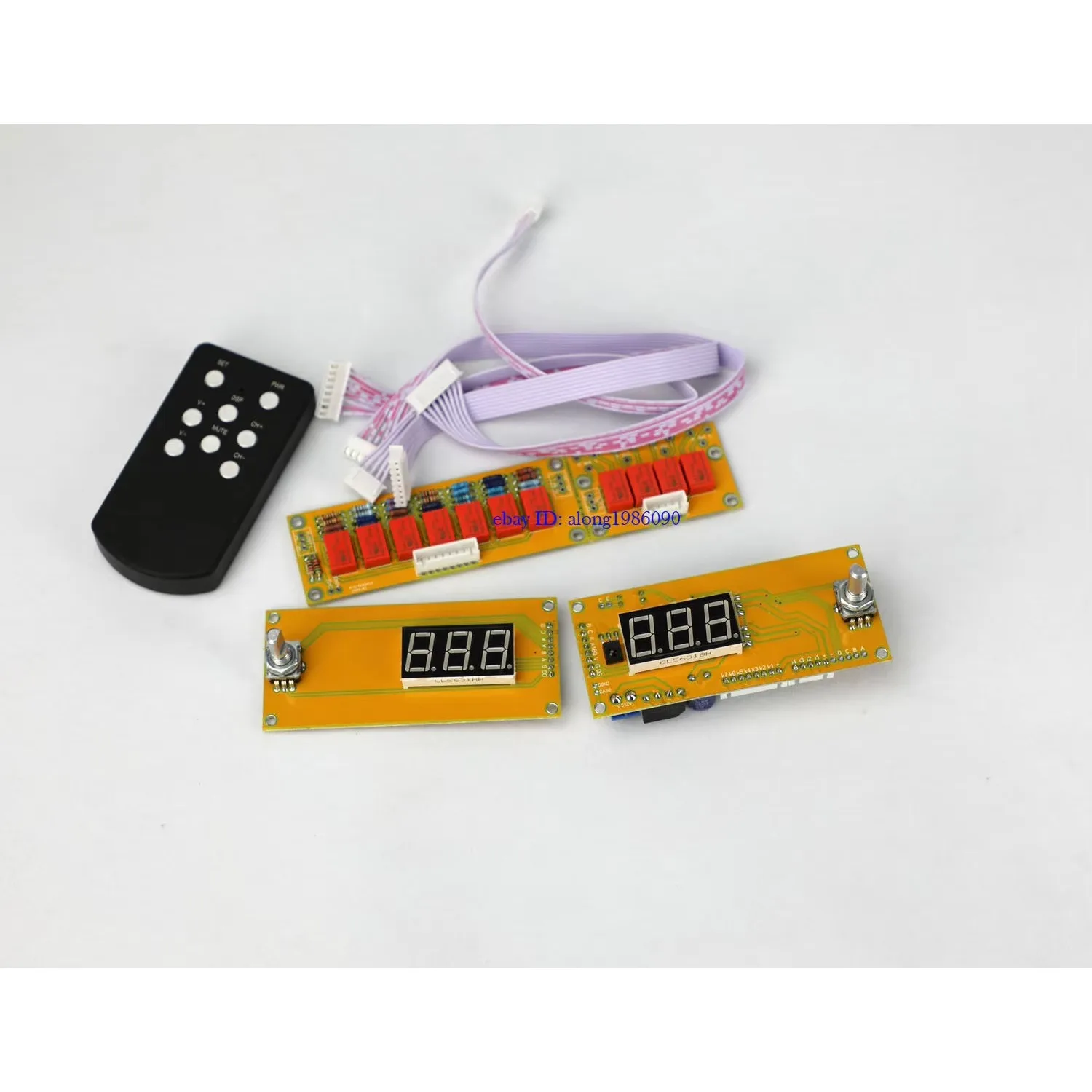 GZLOZONE ستيريو (2 قناة) 128 خطوة تتابع وحدة التحكم في مستوى الصوت عن بعد العرض المزدوج