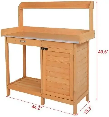 Potting Bench, Potting Table Tool Chests & Cabinets Garden Workbench Work Station Table