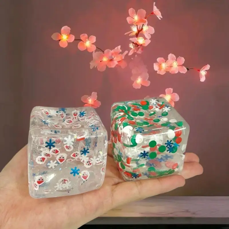 لعبة تململ حسية إسفنجية خاصة لعيد الميلاد - مكعب ضغط طابا للبالغين والأطفال #1