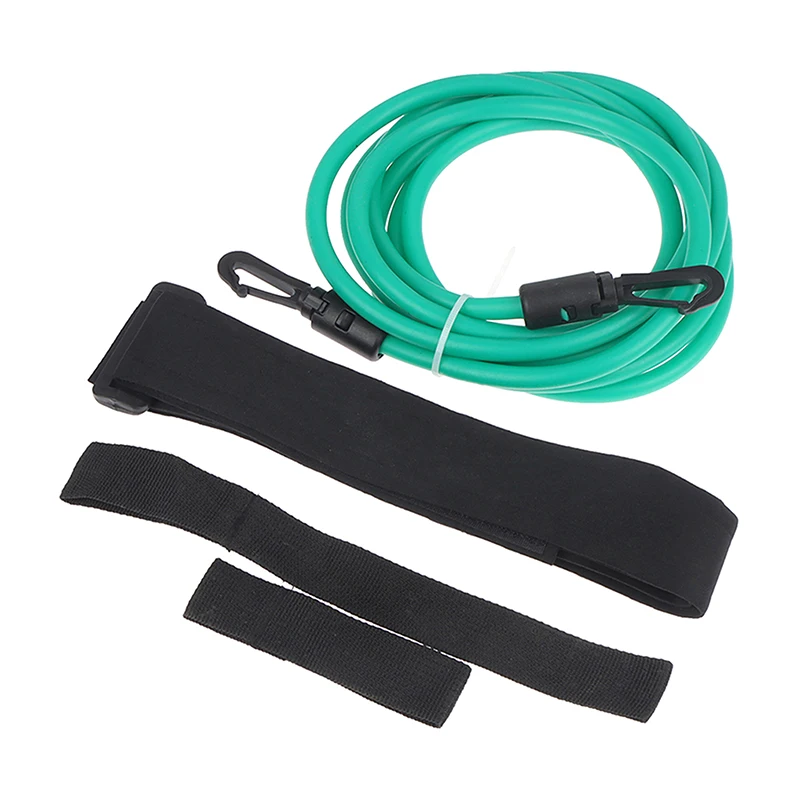 1Set Swimming Training Latex Tubes Safety Rope Swim Training Resistance Elastic Belt Adjustable Swimming Pool Exerciser