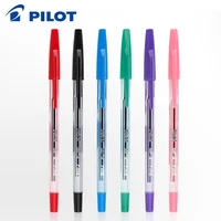 PILOT Japan-Bolígrafo de aceite de Color BP-S para estudiantes, varilla transparente clásica de 0,7mm, 6 colores opcionales, papelería bonita