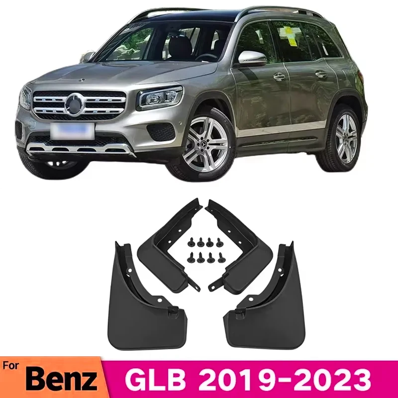 MudFlaps For 2019-2023 Mercedes Benz GLB Class X247 Mudguards Mud Flaps Splash Guards Front Rear Wheels Fender Car Accessories