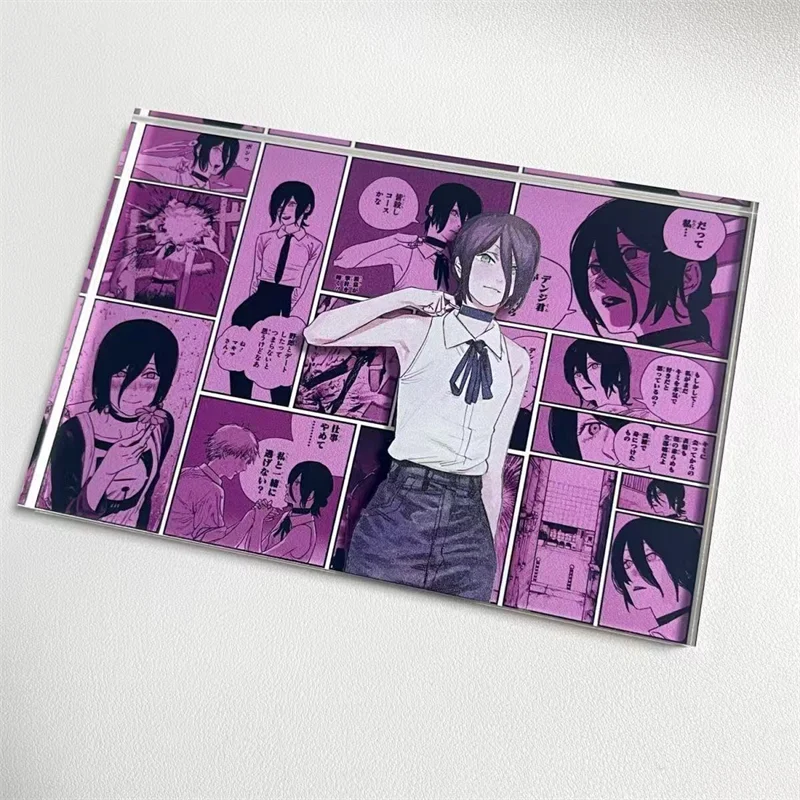 Motosierra de Anime para hombre Denji Reze Makima Hayakawa Aki, placa de soporte para Cosplay, modelo de escritorio acrílico, adorno, figura, accesorios