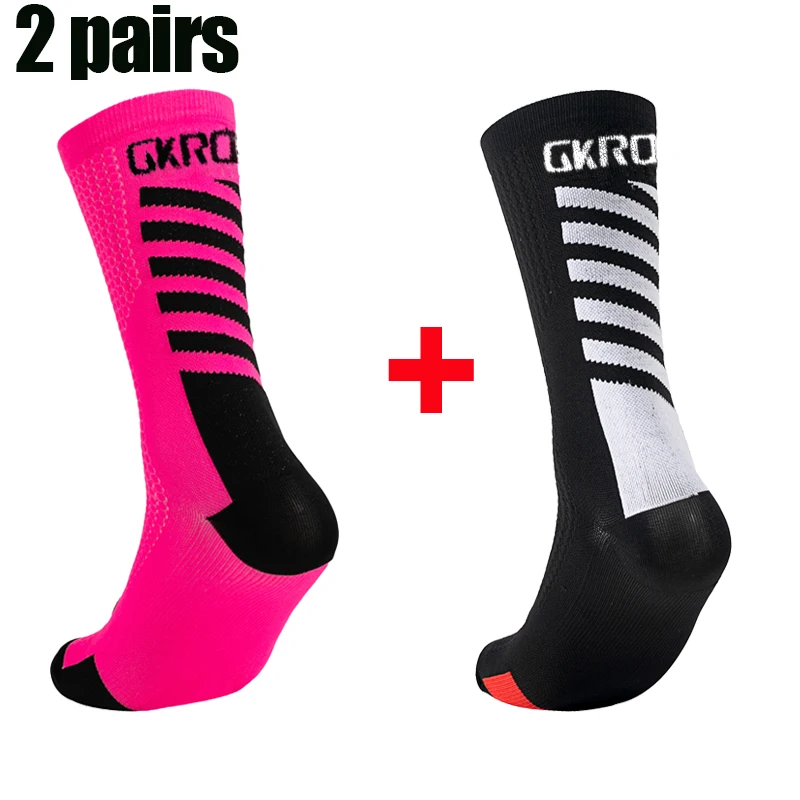 2pairs New Cycling Socks High Quality Compression Men Bike Outdoor Women Running Professional Sports Running