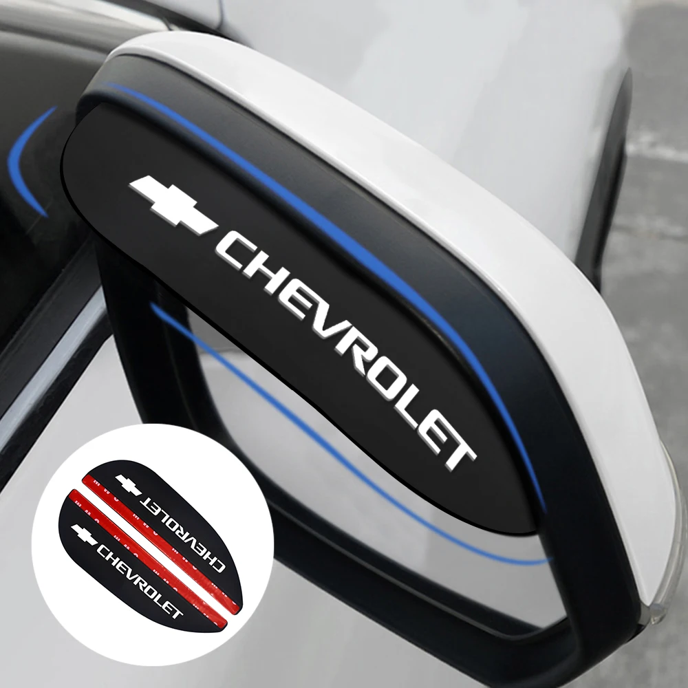 2 uds espejo retrovisor de coche lluvia ceja protector contra la lluvia para Chevrolet Trax Cruze Malibu Camaro Cavalier Equinox Orlando Accesorios