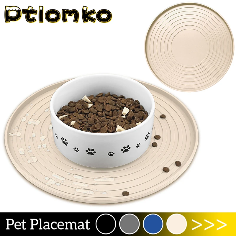 Pet Placemat Dog Cat Food Mat Cat Feeding Mat Dog Bowl Placemat Cats Dogs Drinking Feeding Mats Kitten Feeder Pad Pet Supplies