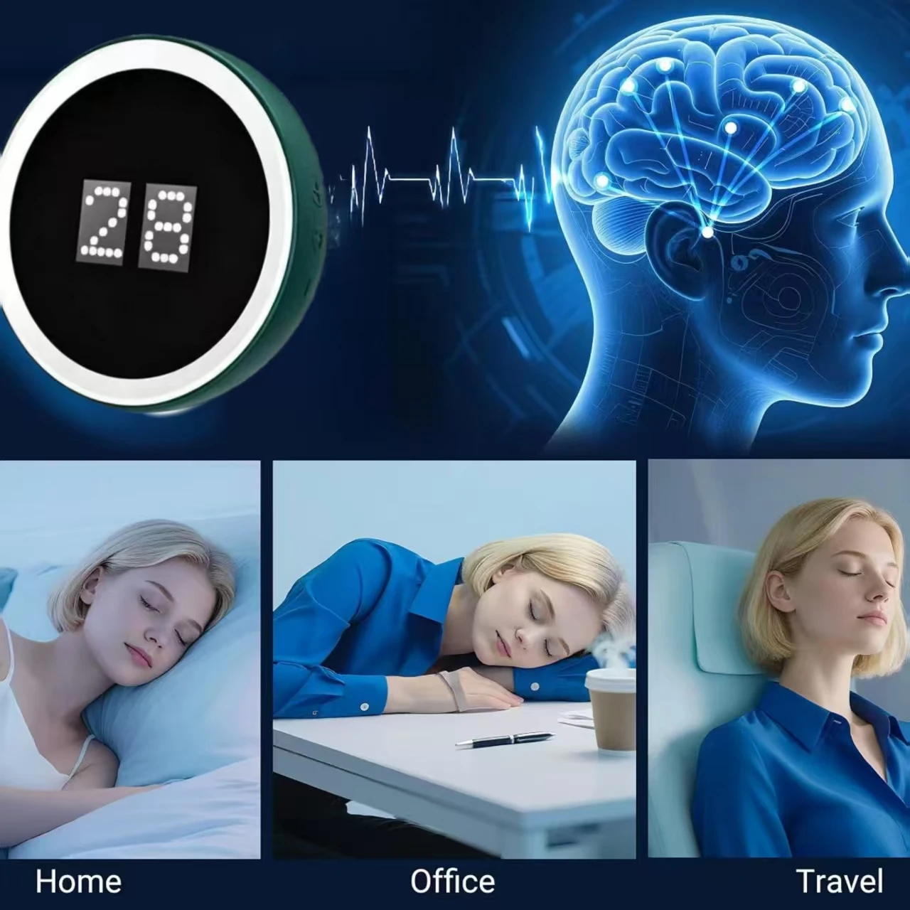 Non-Invasive CES Sleep Aid Device, Microcurrent Ear Clip Stimulation for Insomnia, Cranial Electrotherapy for Anxiety Depression