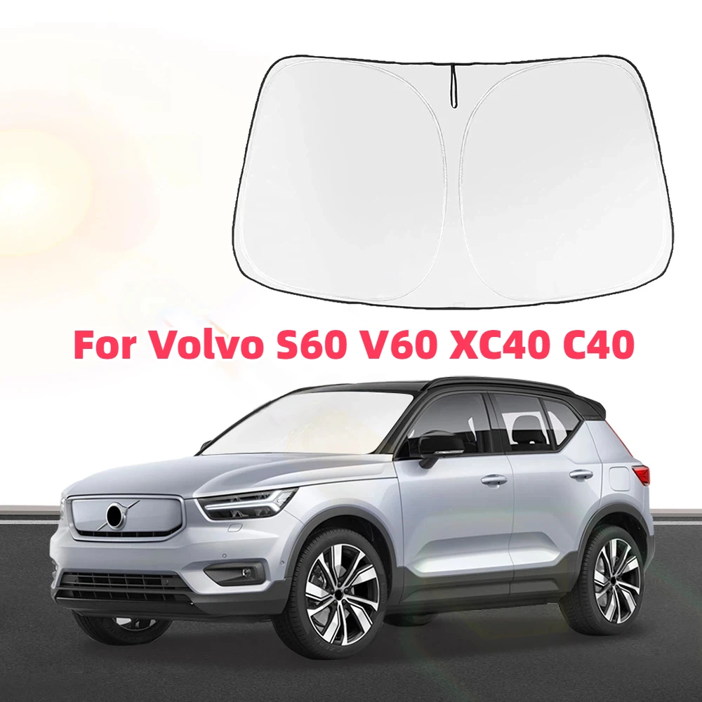 

Car Windshield Sun Shade Covers Visors Auto Front Window Sunscreen For Volvo S60 V60 XC40 C40 Recharge Sunshade Accessories