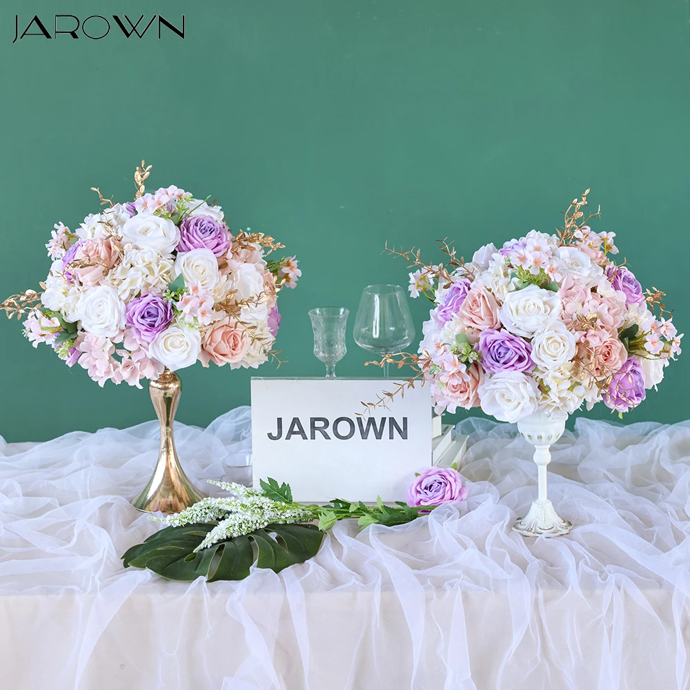 

Wedding Table Centerpieces White Purple Series Rose Artificial Flower Ball for Event Backdrop Decor Christmas Decoration