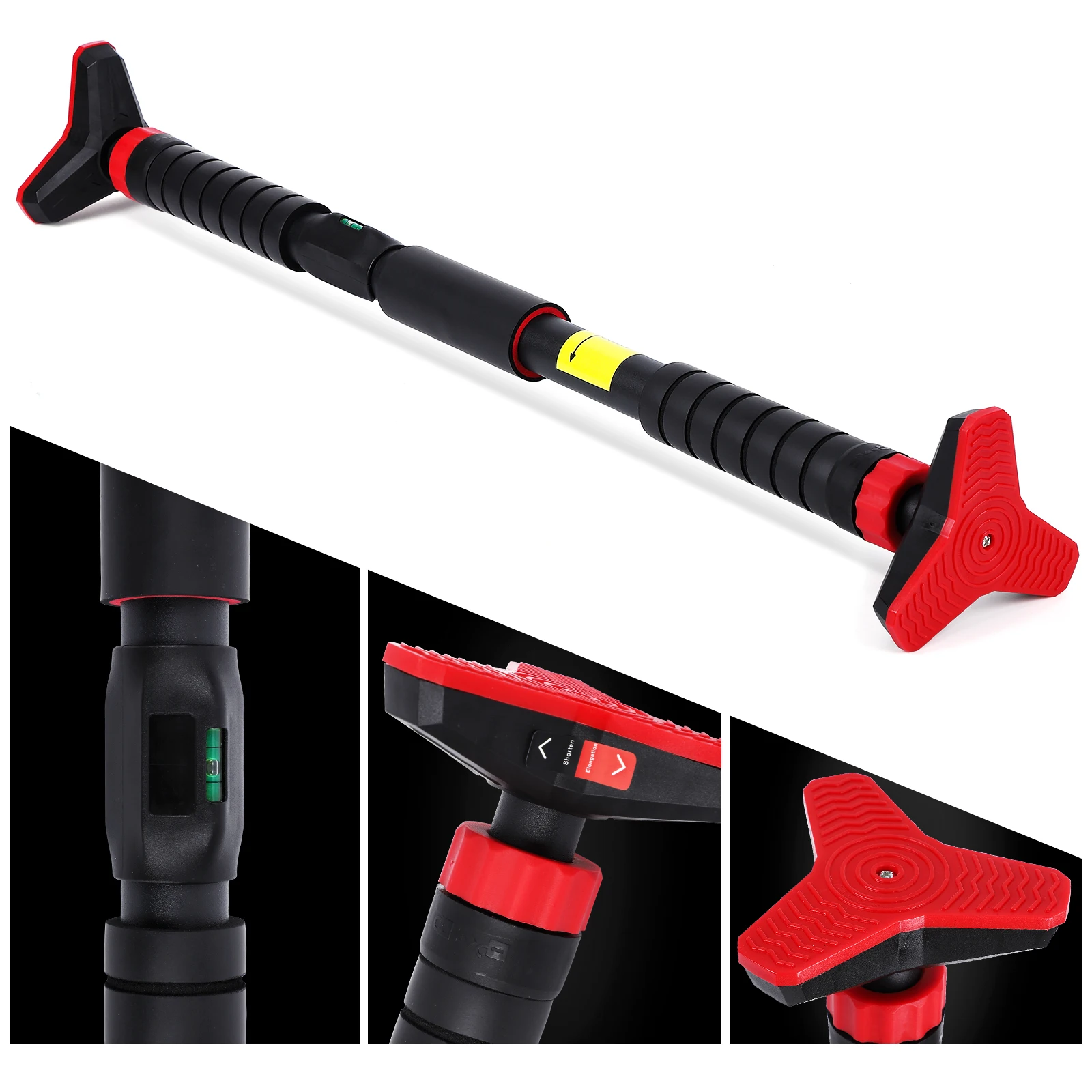 69-107cm Verstellbare Klimmzugstange für Türrahmen mit Nivelliermesser, Automatisch Verriegelnde Verstellbare Klimmzugstangen, Krafttraining Körpertraining