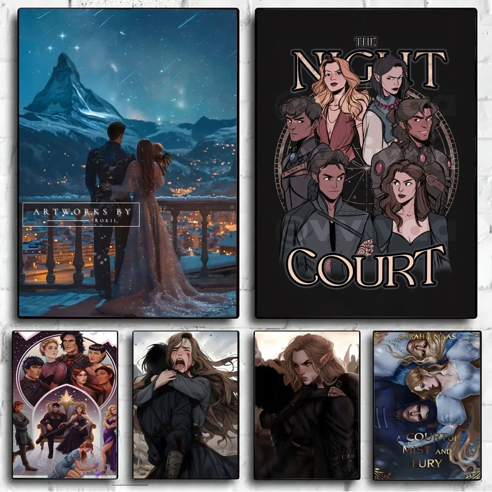 Acotar A Court of Mist and Fury Poster No Framed Kraft Club Bar Paper Vintage Poster Wall Art Painting Bedroom Study Stickers