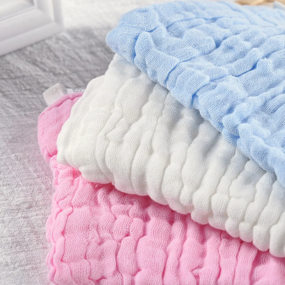 6 قطع من منشفة التمريض، مناشف مربعة، مادة صديقة للبيئة، نفاذية هواء عالية، منديل متعدد الاستخدامات للأطفال الرضع باللون الأبيض والأزرق #4