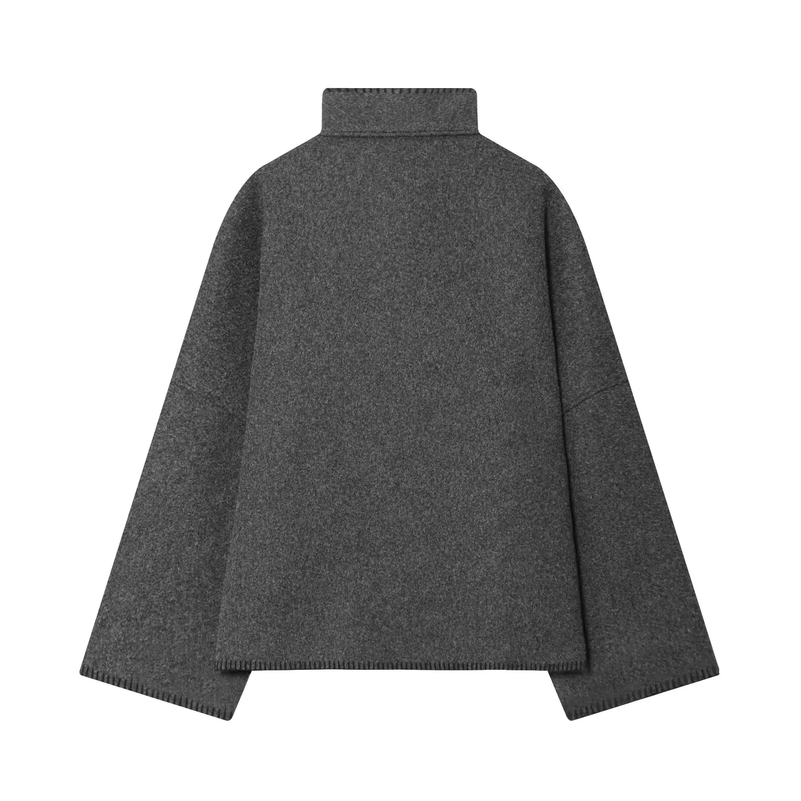 BSAY automne nouveaux vêtements pour femmes 2025 nouveau produit français ourlet asymétrique col haut simple boutonnage veste à manches longues