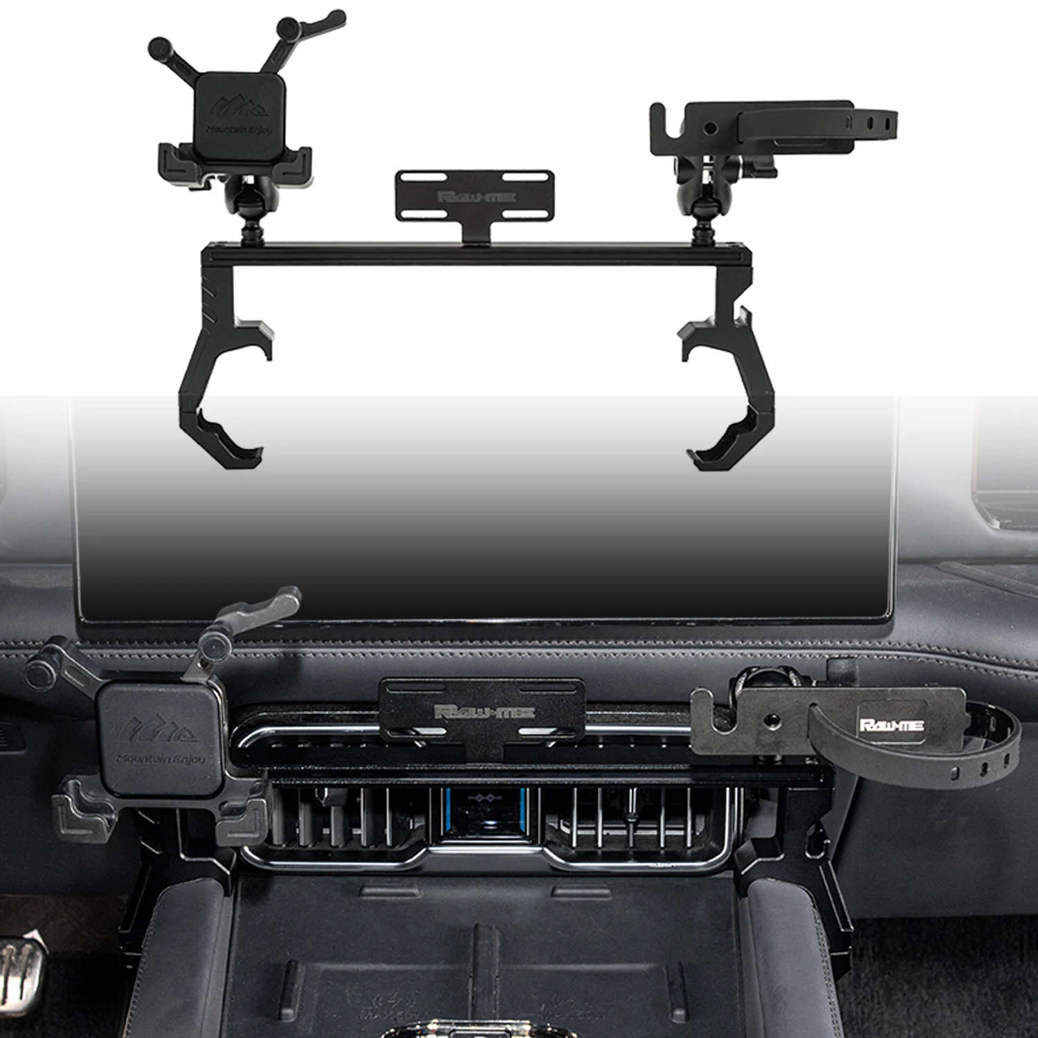 For BYD Fang Cheng Bao Leopard 8 2024 2025 Mobile Phone Holder Walkie-talkie Radio Bracket Offroad Digital Device Dash Mount