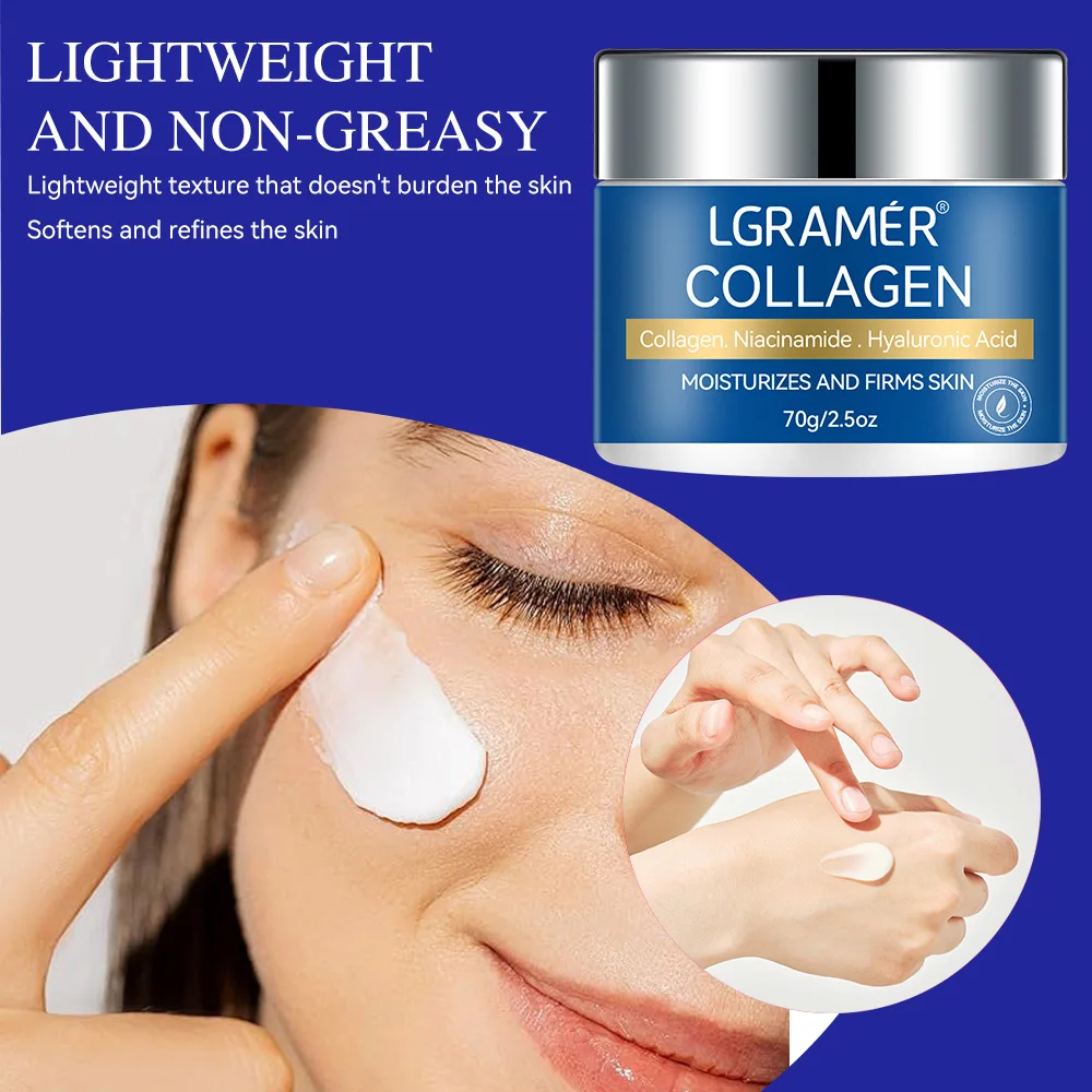 LGRAMER Collagen Face Cream | Removes Dark Spots and Anti-Wrinkle | Whitening and Antioxidant | Unisex