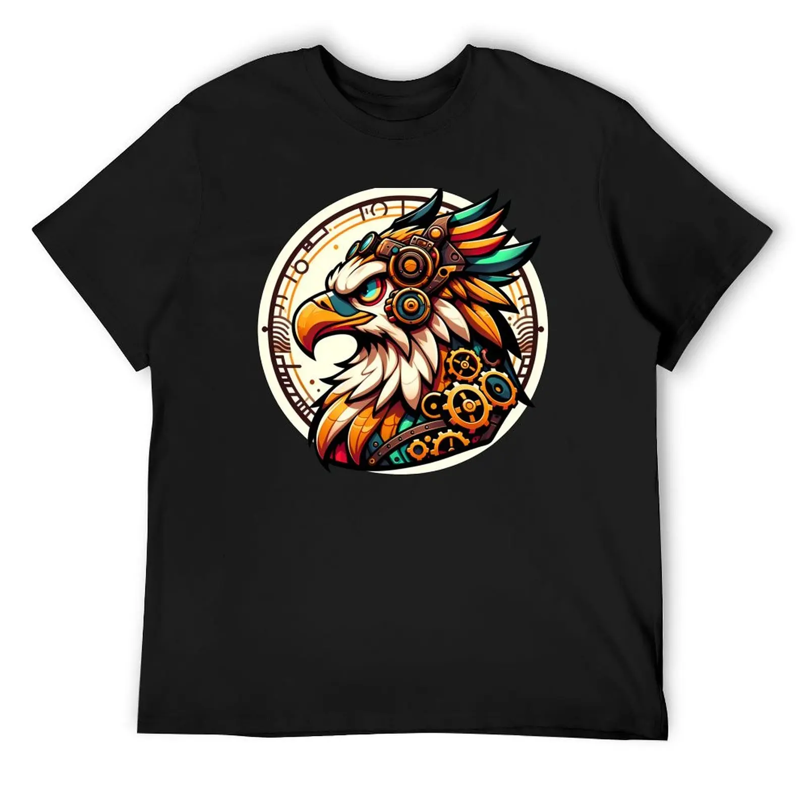 

Steampunk Anthro Avian Griffin Art T-Shirt shirts graphic tees baggy shirts tops t shirts for men