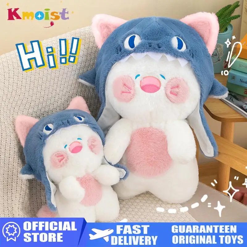 

Cute shark cat plush toy doll detachable hat Soft Stuffed Toys Sleeping Pillow Cute Doll Girl Gifts for Kids Adults Home Decor