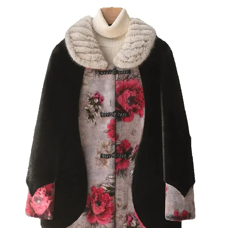 

Специальная распродажа: норковый воротник средней длины, Haining для мам среднего и пожилого возраста, шуба из золотой норки для женщин.