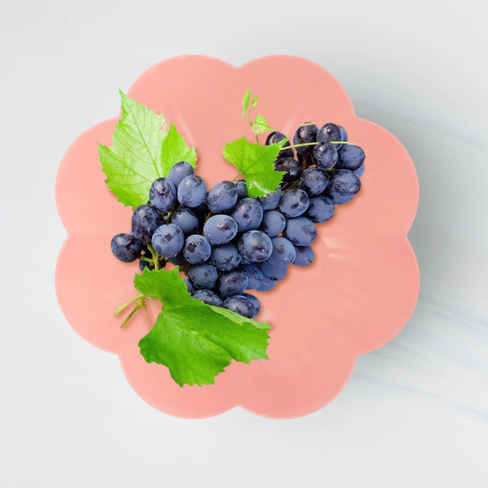 

4pcs Plum Flower Fruit Plate Premium Thick Plastic Salad Tray Food-Grade Pp Snack Dish For Home Kitchen Party Cafe Use