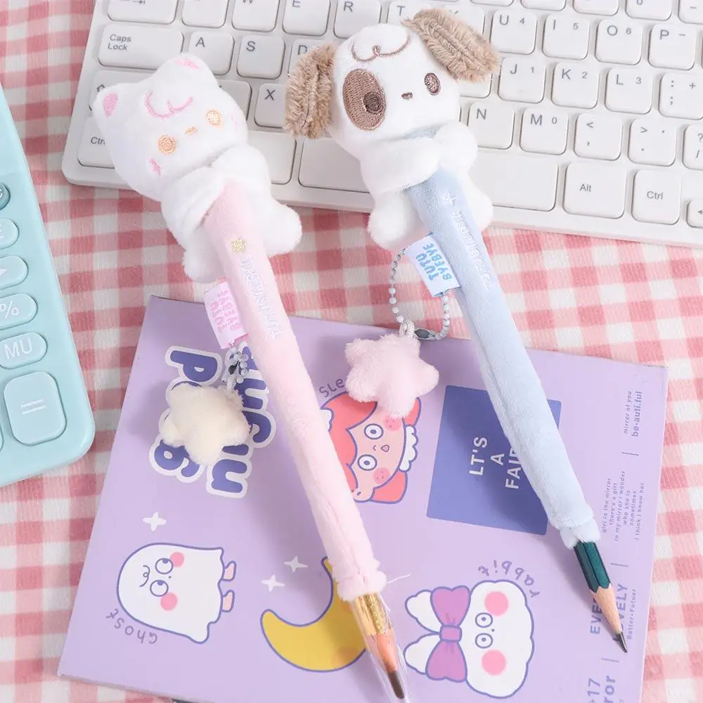 Plush Tablets Pen Protective Case Dog Cartoon Tablets Pencil Protective Bag Cute Cat Plush Pencil Sleeve Tablet Touch Pencil