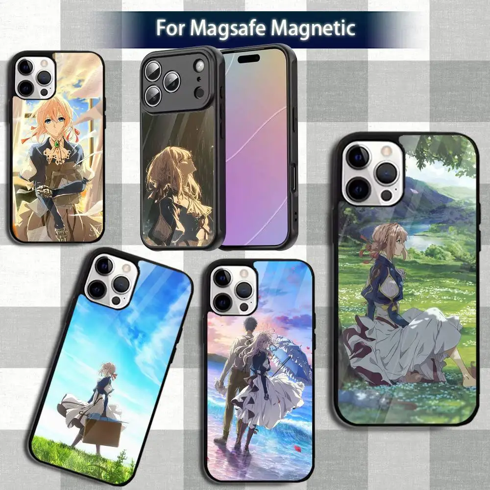 

V-Violet E-EvergardenS Phone Case For iPhone 13,12,15,17,11,16,14,Pro,Max,Plus,Mini,Magsafe,Magnetic Wireless Charging Case