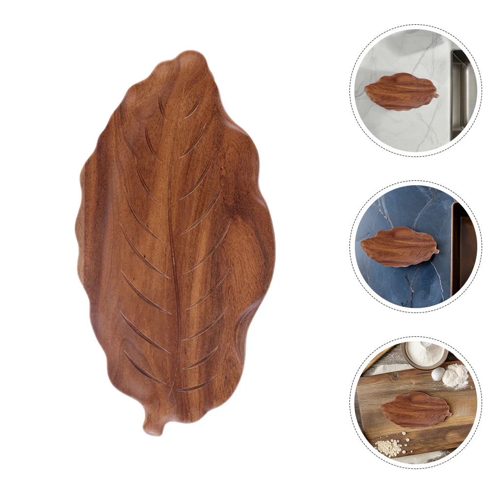 

Wooden Leaf Tray: Solid Wood Serving Tray For Cheese Desserts Fruits Bread Appetizers Jewelry Keys Candles Coffee Table