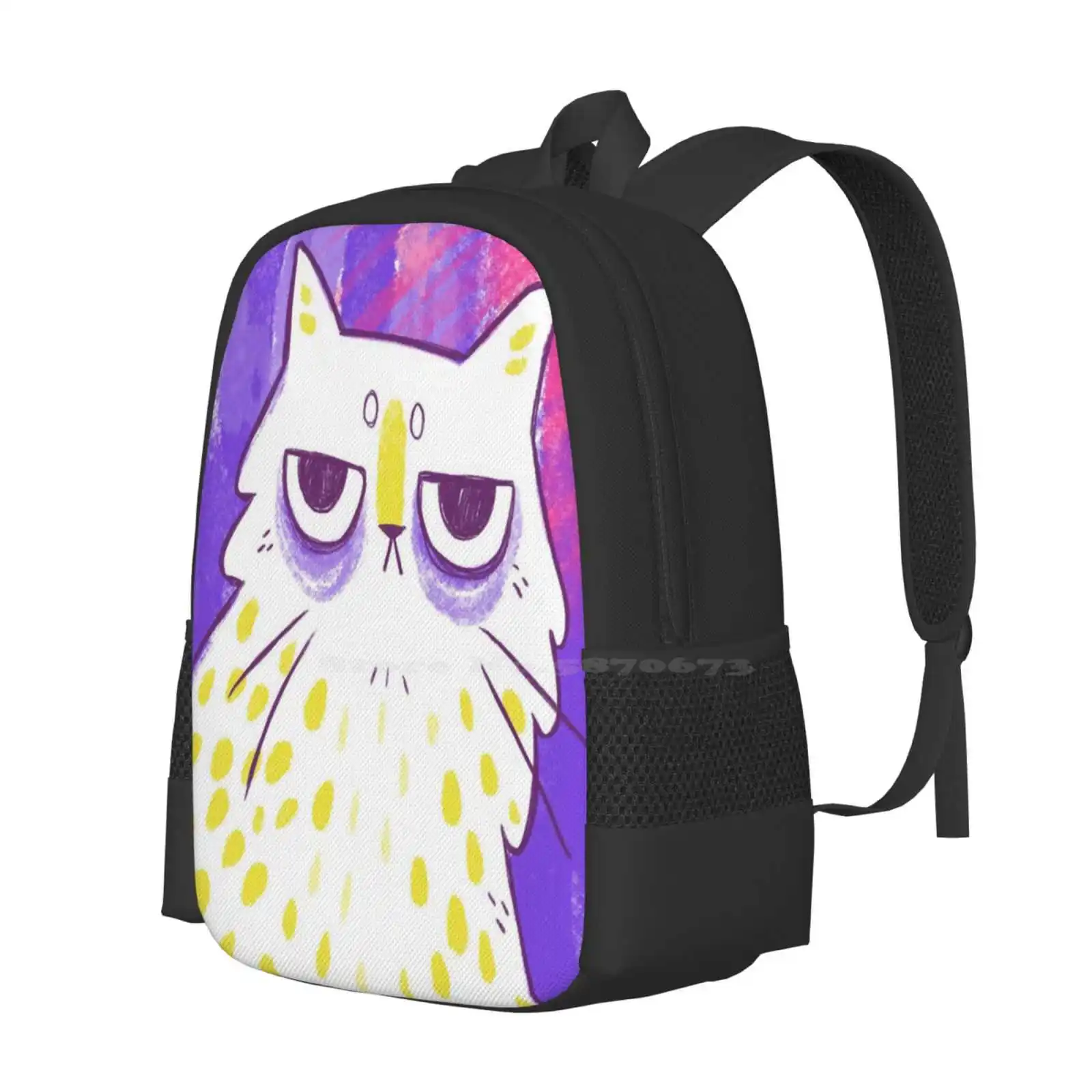 Grumpy Expressive Kitty Hot Sale Schoolbag Backpack Fashion Bags Colorful Crayon Expressive Cute Kawaii Kattvalk Starring Pink