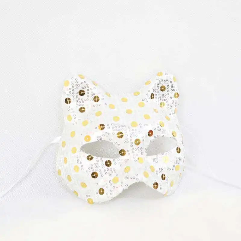 Máscara de zorro de encaje para fiesta de Halloween, máscara de Animal de media cara para mujer, máscara de gato Sexy para baile de máscaras, juego de fiesta