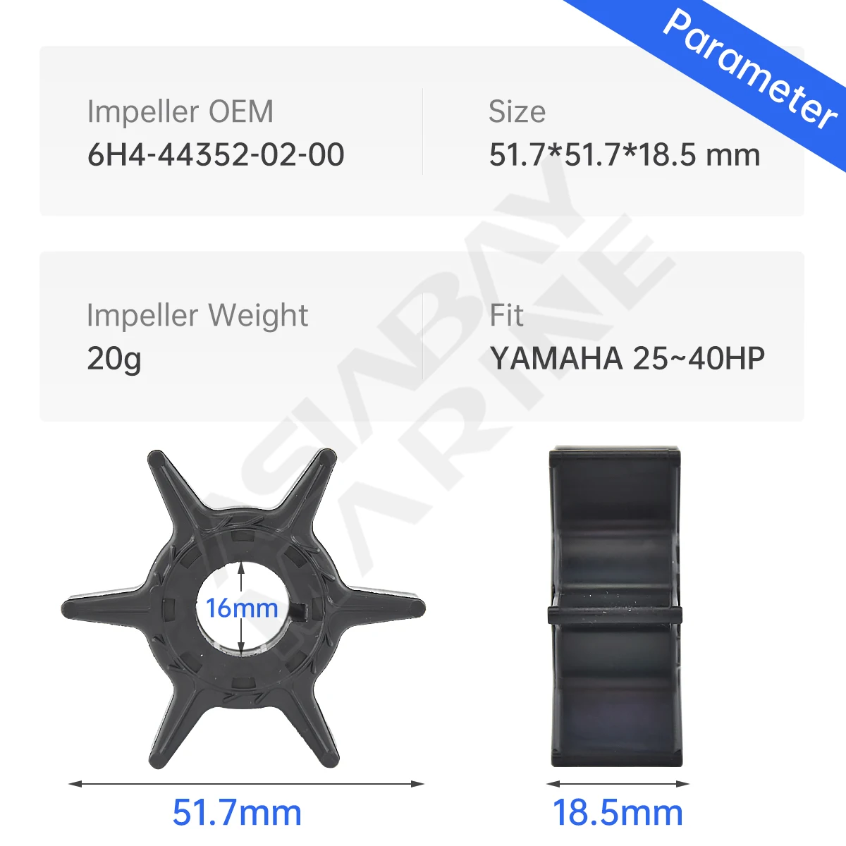 Water Pump Impeller Repair Kit For Yamaha Outboard 25hp 30hp 40hp Ship Marine Boat Engine Part 66T-W0078-00 Sierra 18-3440