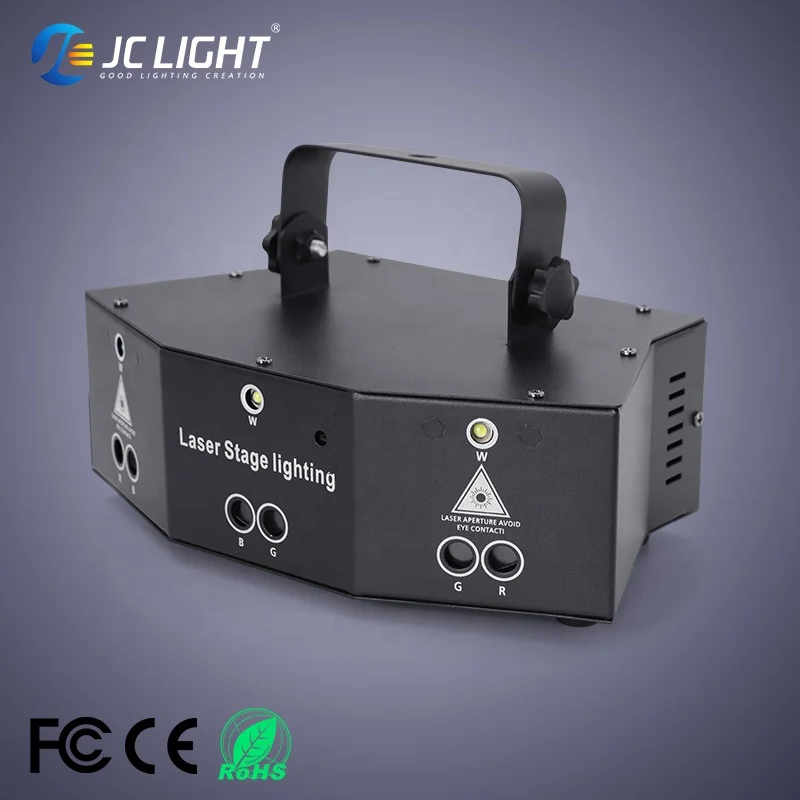 Controle remoto RGB Stage Light, 9 Olhos Dj Beam, Disco Laser Lighting, Controle de Voz, Festa, Clube, Casamento, Hot Selling