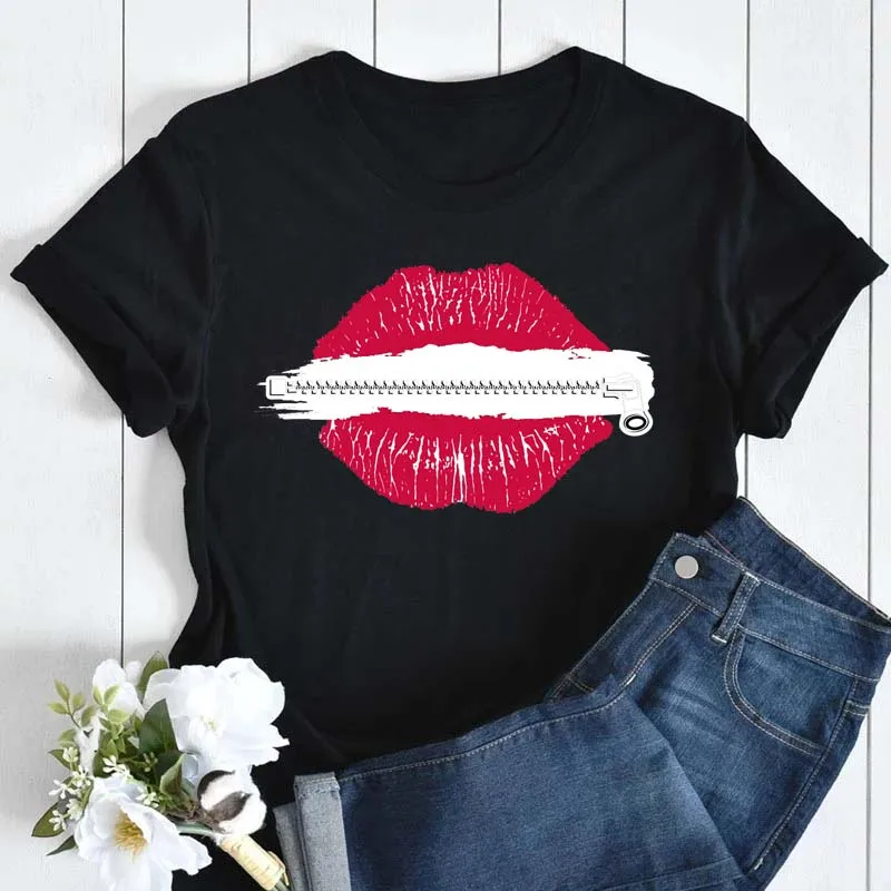 تي شيرت نسائي بأكمام قصيرة ، ملابس مطبوعة للسيدات ، تي شيرت نسائي غير رسمي ، موضة حب الفهد ، التسعينات