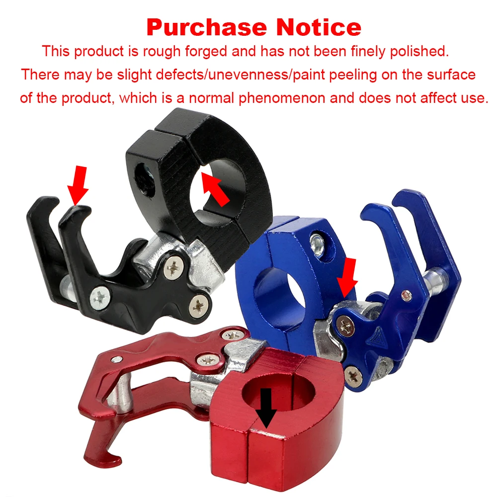 Helmet Claw Hook Motorcycle Holder For Bike bicycle Storage Bag Aluminum Clips Luggage Hanger Moto Fasteners On Handlebar 22mm image 2