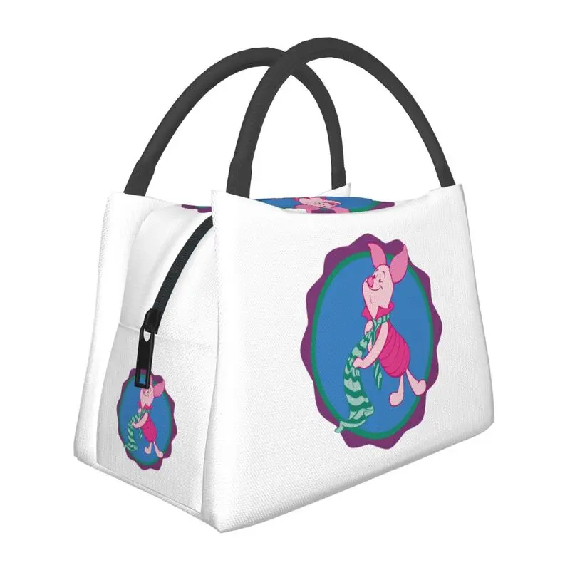 

Animation Cartoon Winnie The Pooh Insulated Lunch Bag for Women Portable Piglet Thermal Cooler Lunch Tote Office Picnic Travel