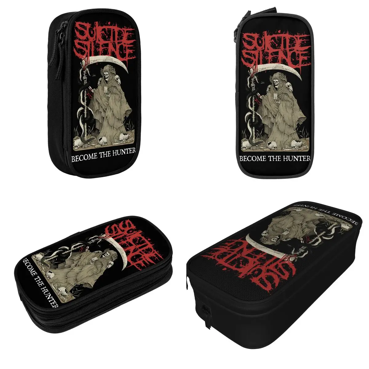 Suicide Silence Heavy Metal Rock Band Accessories Pen Box Large-capacity For School Pencil Case Stationery Birthday Gift