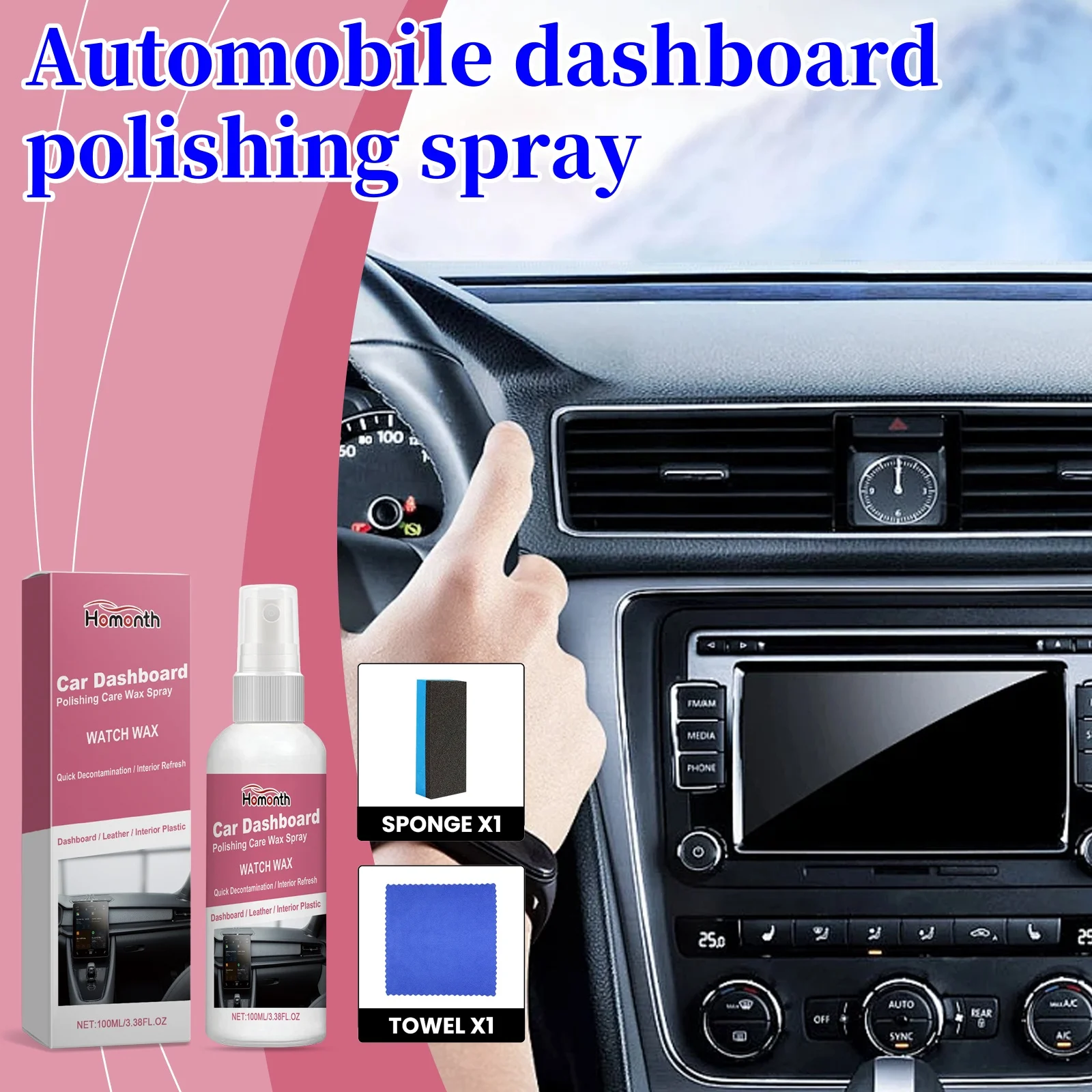 Automotive Dashboard Spray Polishing Care Wax Polishing Care Wax High-quality Automotive Interior Plastic Parts Non Corrosive