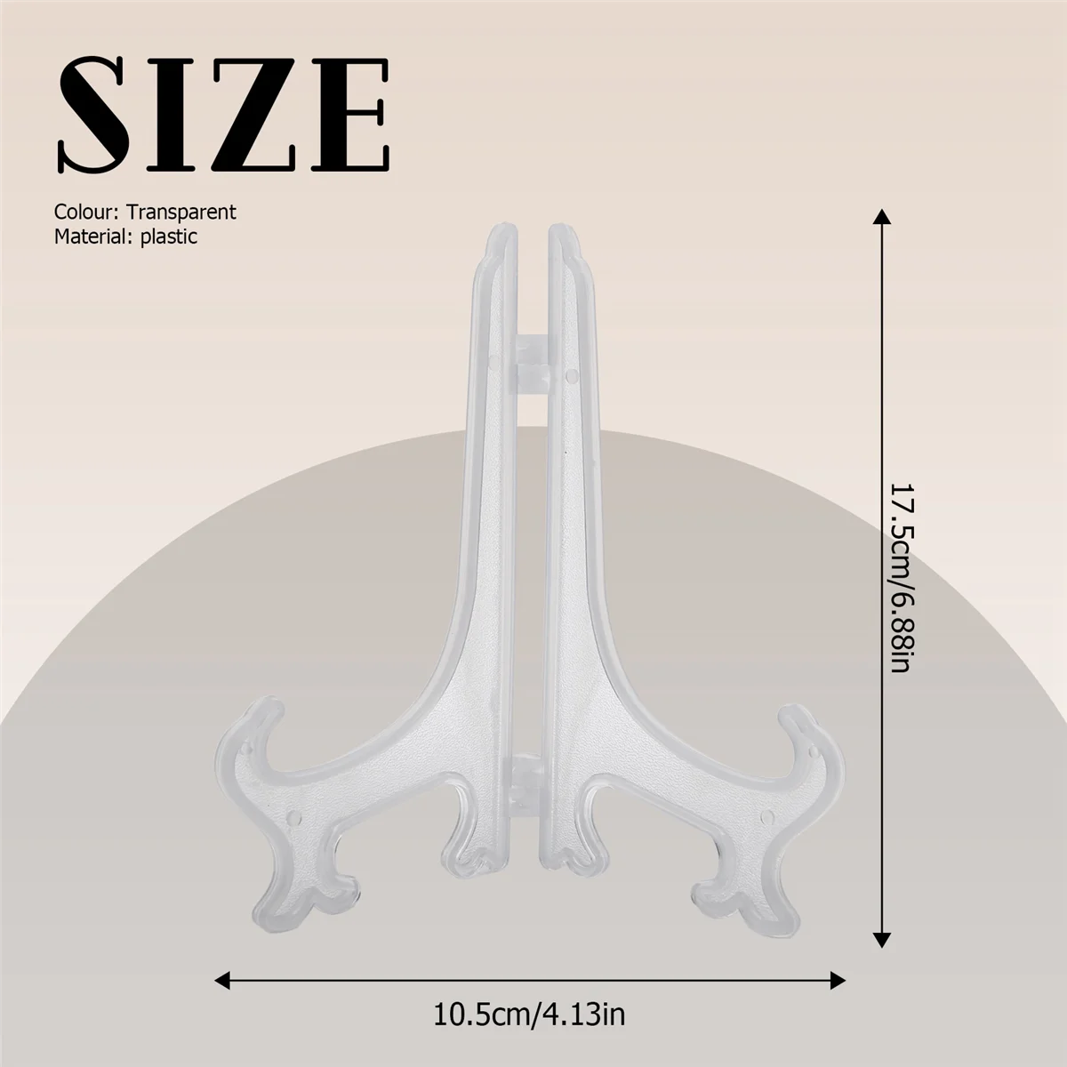 Exposição transparente Cavalete Stand, porta-retrato, placa, tigela, suporte Pedestal, 7"